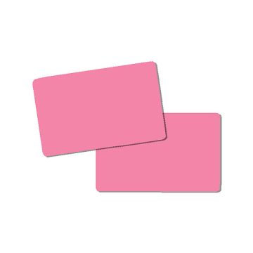 PVC-Karte beidseitig Rosa 86 x 54 x 0,76 (500 Stück)