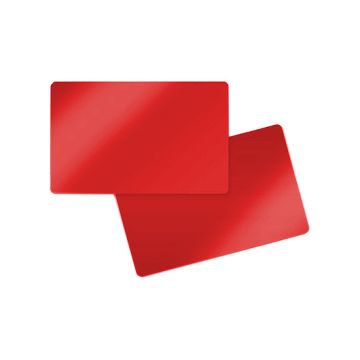 PVC Karte beidseitig Rot 86 x 54 x 0,76 mm (500 Stück)
