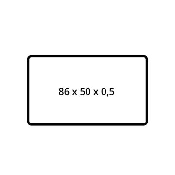 Plastikkarten Sonderformat 86x50x0,5 (100 Stück)