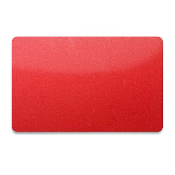 PVC card double-sided red metallic 86 x 54 x 0.76 mm (500 pieces)