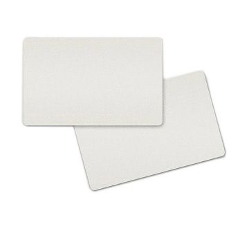 PVC card double-sided old white metallic 86 x 54 x 0.76 mm (500 pieces)