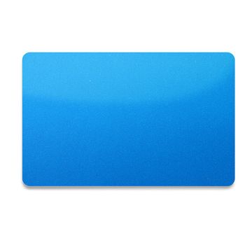 Tarjeta PVC doble cara azul metalizado 86 x 54 x 0,76 mm (500 unidades)