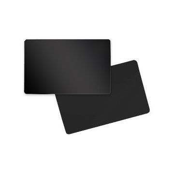 PVC card black solid-colored 86 x 54 x 0.5 mm, VS glossy / RS matt (500 pieces)