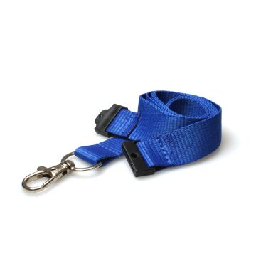 cordones de 20 mm con clip metálico - Paquete de 100 / azul