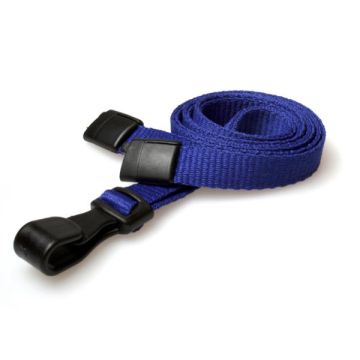 10mm rPET Lanyards Avec J-Clip en Plastique - Pack de 100 / Bleu marine