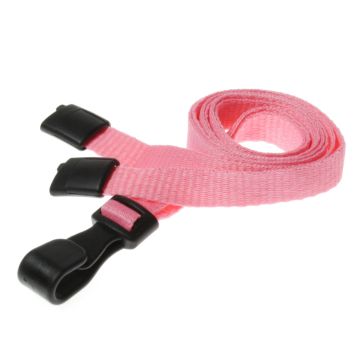 10mm rPET Lanyards With Plastic J-Clip - Pack of 100 / pink