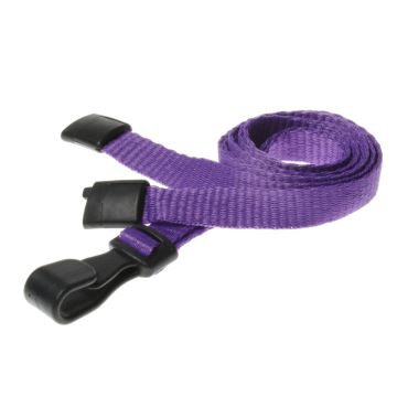 10mm rPET Lanyards Avec J-Clip en Plastique - Pack de 100 / violet