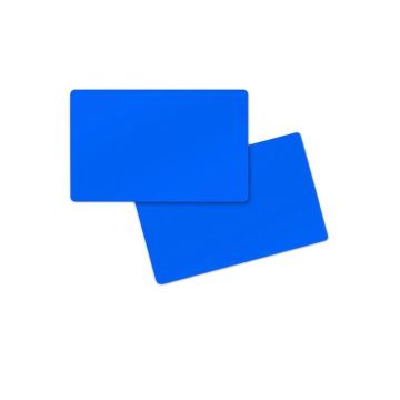 PVC Karte Blau matt durchgefärbt 86 x 54 x 0,5 mm Food approved (500)