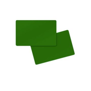 PVC Karte Grün matt durchgefärbt 86 x 54 x 0,5 mm Food approved (500)