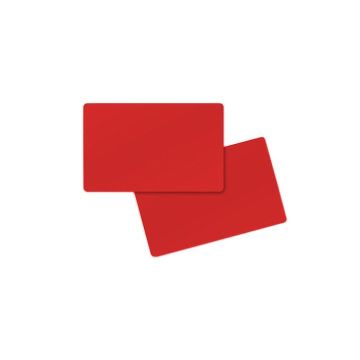 PVC Karte Rot matt durchgefärbt 86 x 54 x 0,5 mm Food approved (1)