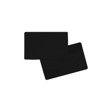 Recycelte PVC Karte schwarz matt durchgefärbt 86 x 54 x 0,76 mm Food approved (500)